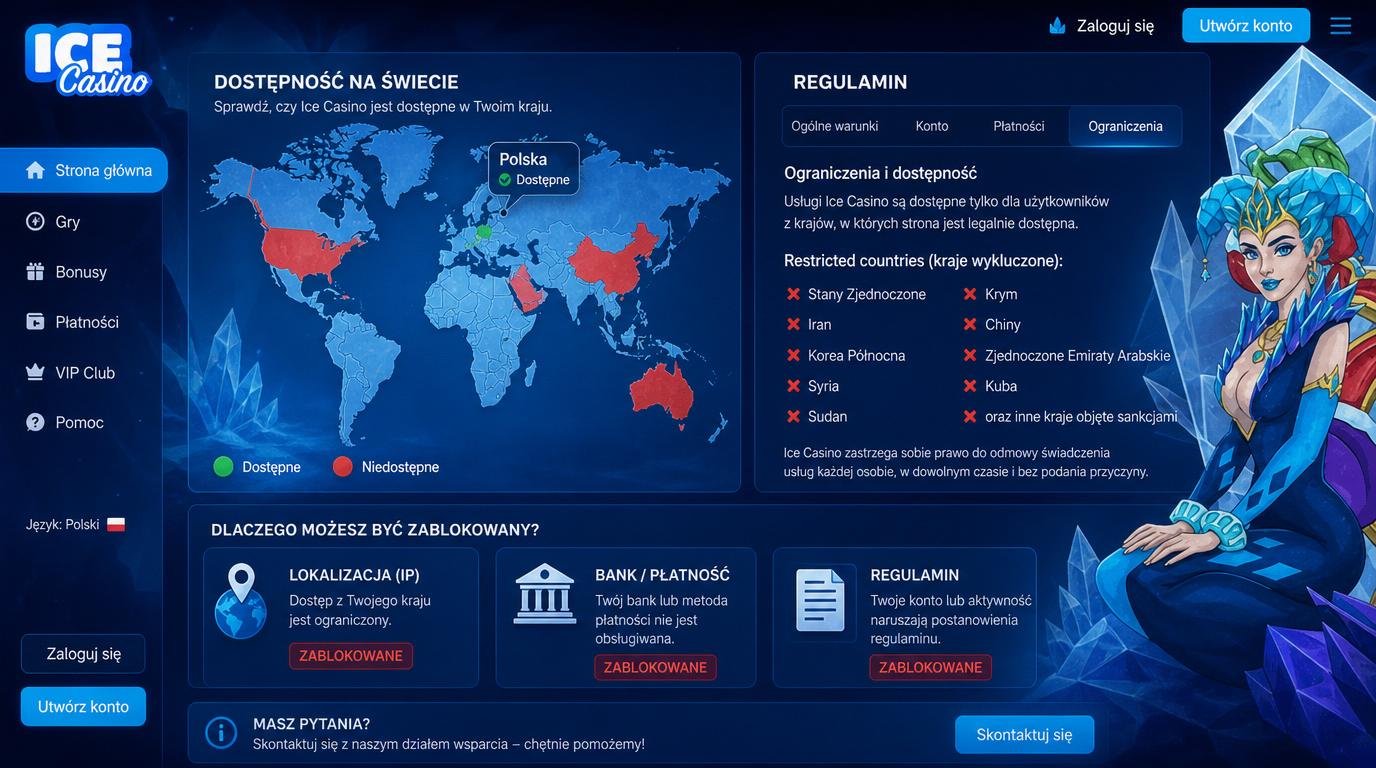 Mapa krajów wykluczonych i Polska w kontekście regulaminu